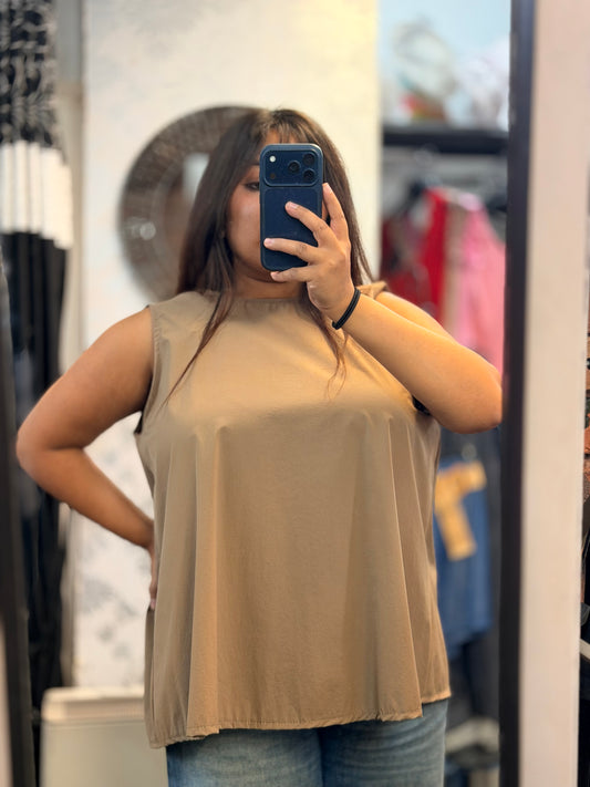 RUE- KEYHOLE TIE BACK TOP -