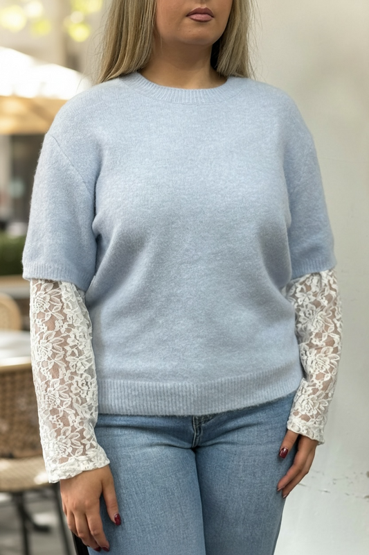 DAISY- LACE SLEEVE JUMPER