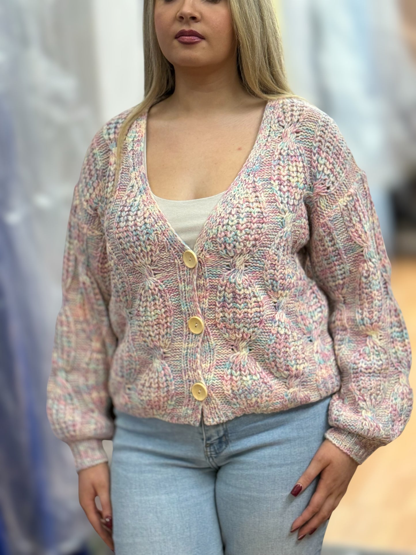 IVANA-MULTI HAND KNIT CARDI #SunshineSALE
