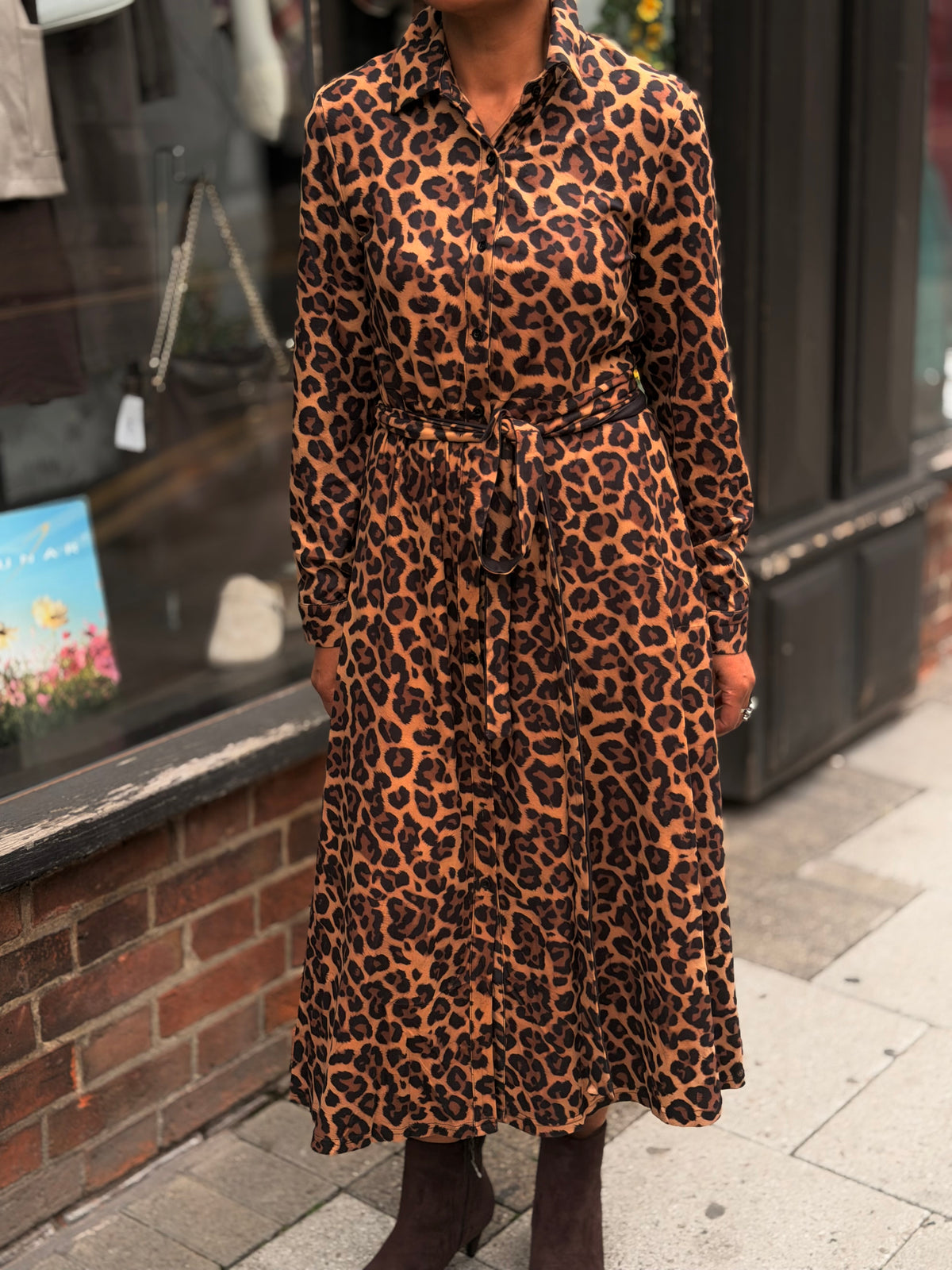 CASSIDY-ANIMAL PRINT SHIRT DRESS