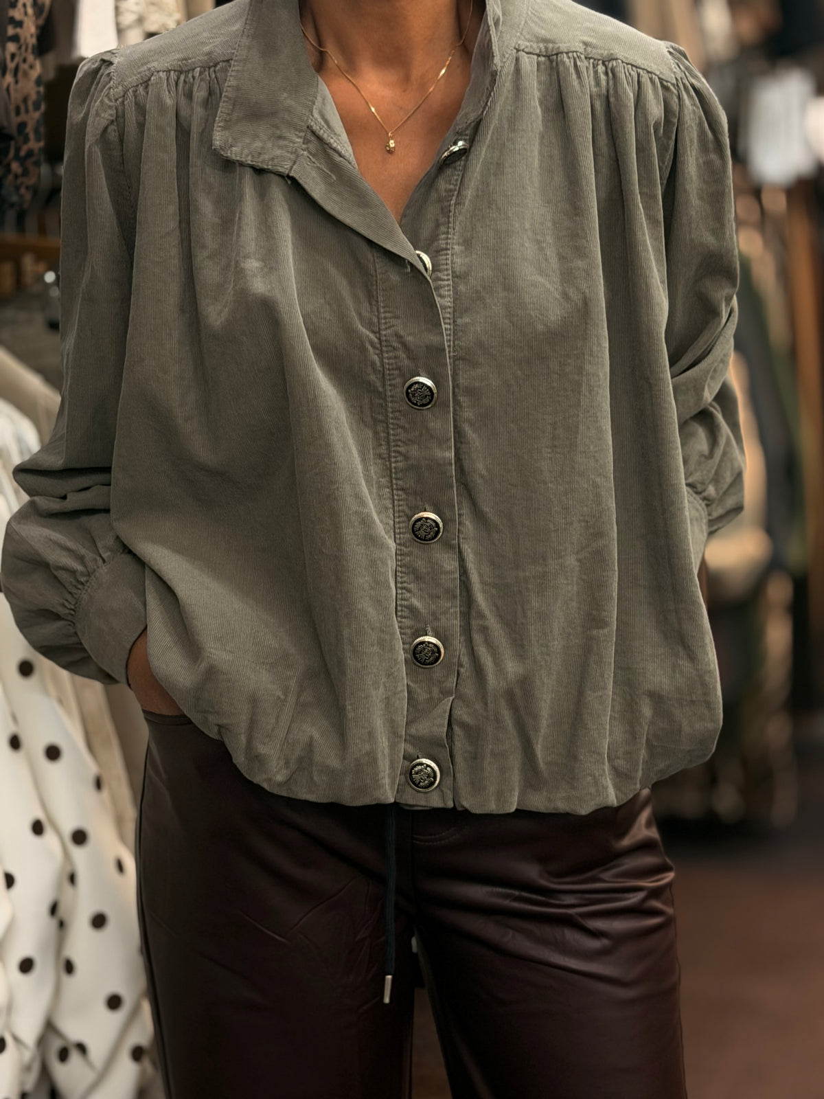PEYTON- NEEDLECORD PUFF JACKET