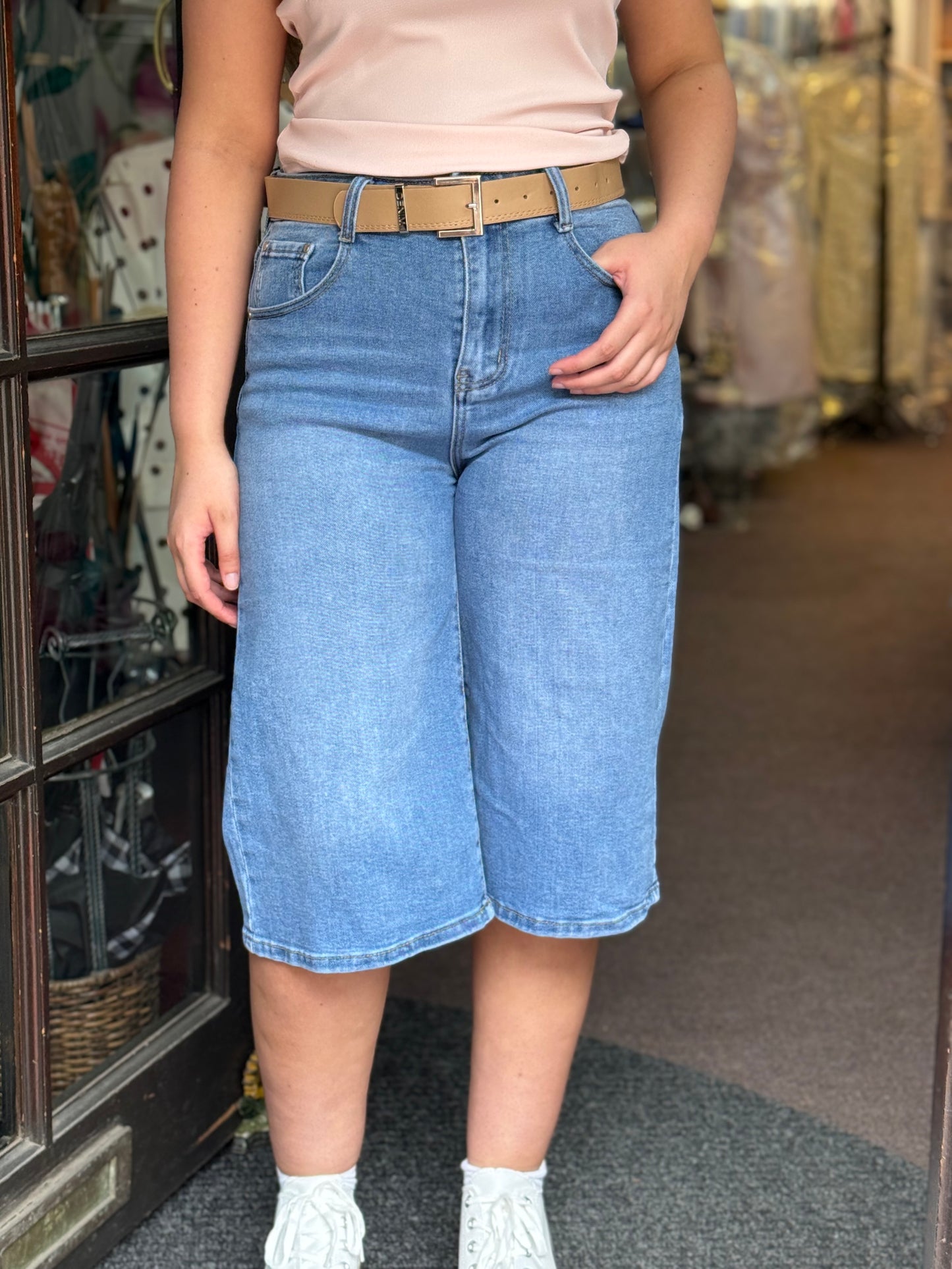 BECCA-RJ A LINE DENIM CULOTS