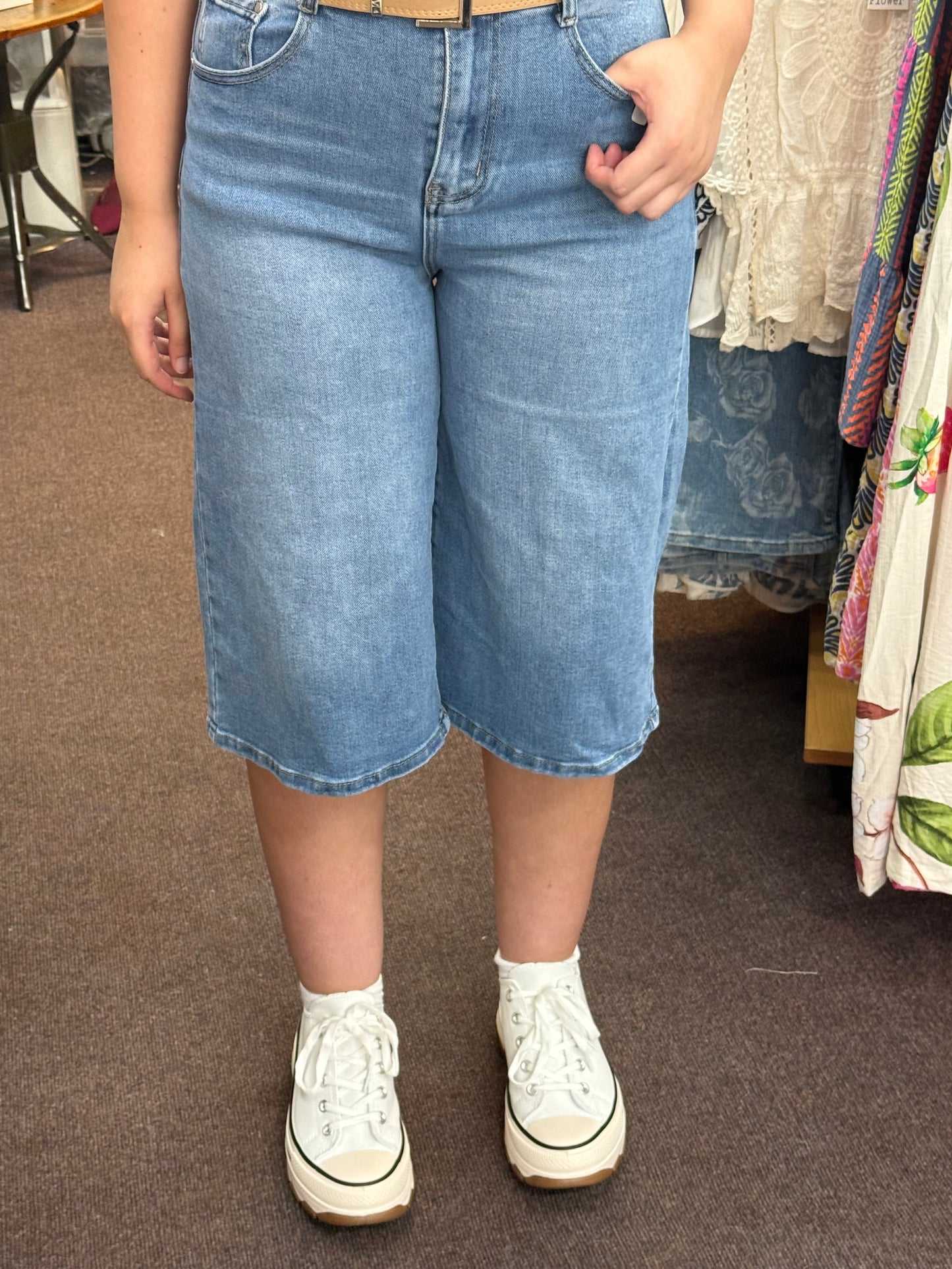 BECCA-RJ A LINE DENIM CULOTS