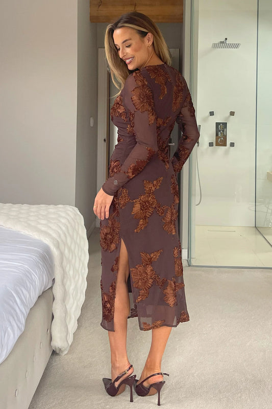 ELOISA - MESH EMBROIDERED DRESS
