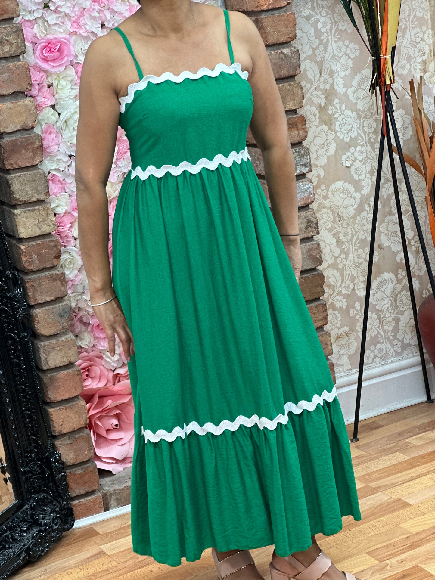 WAVE TRIM MAXI DRESS- #SALE15