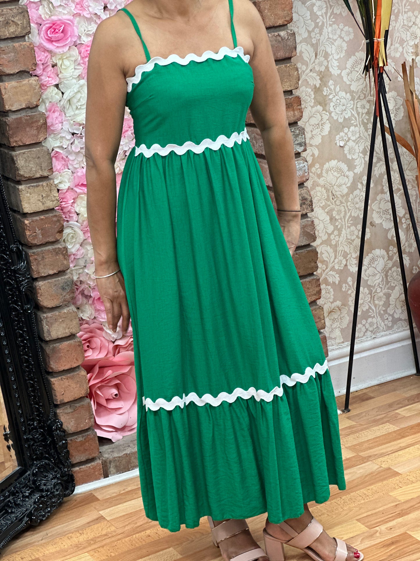 WAVE TRIM MAXI DRESS- #SALE15