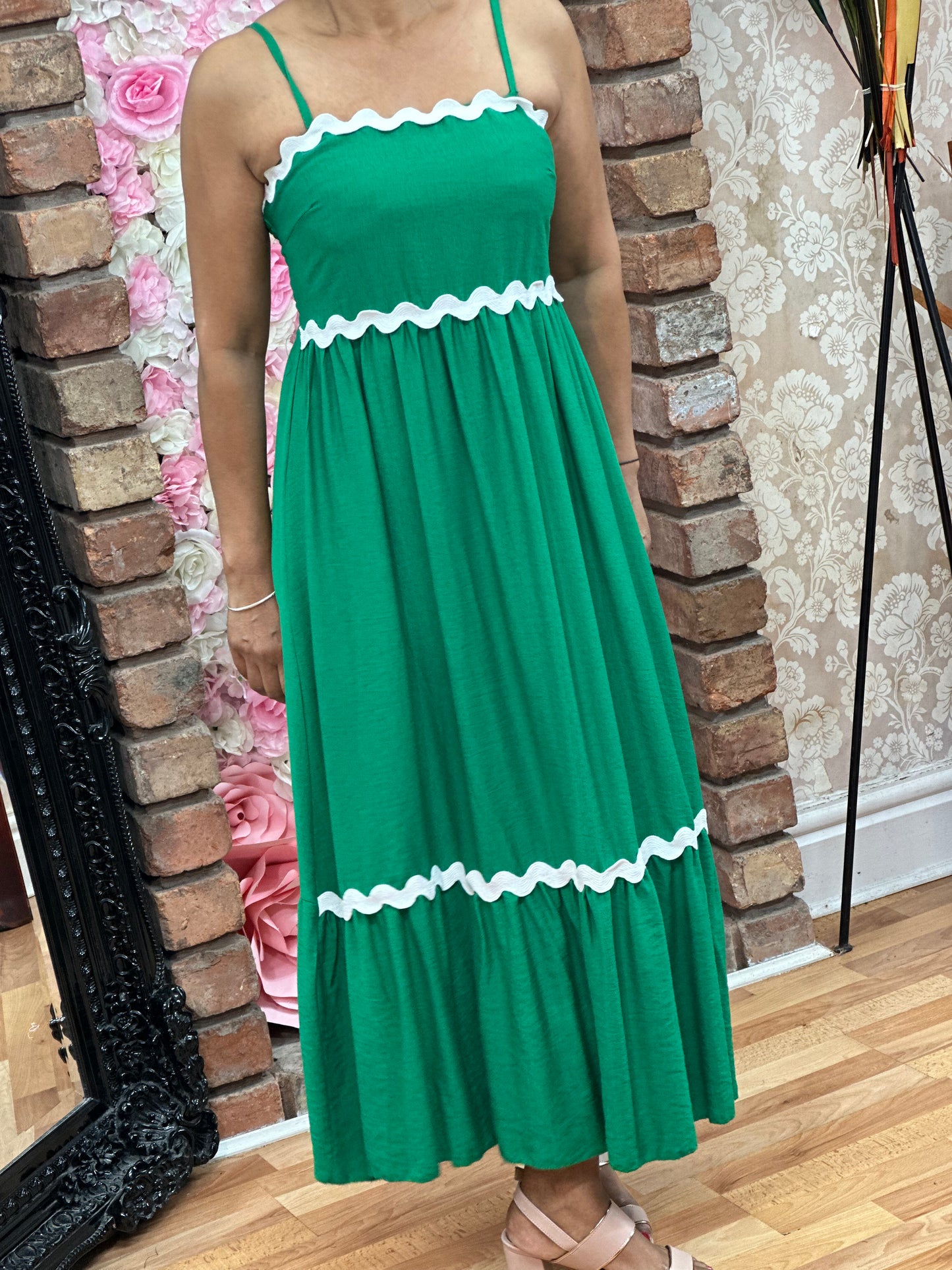 WAVE TRIM MAXI DRESS- #SALE15