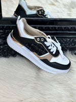 Load image into Gallery viewer, NICKI TRAINER - BLACK/TAN
