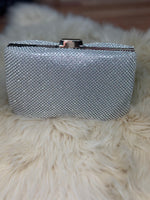 Load image into Gallery viewer, DOUBLE DIAMANTE CLUTCH-ALL COLOURS
