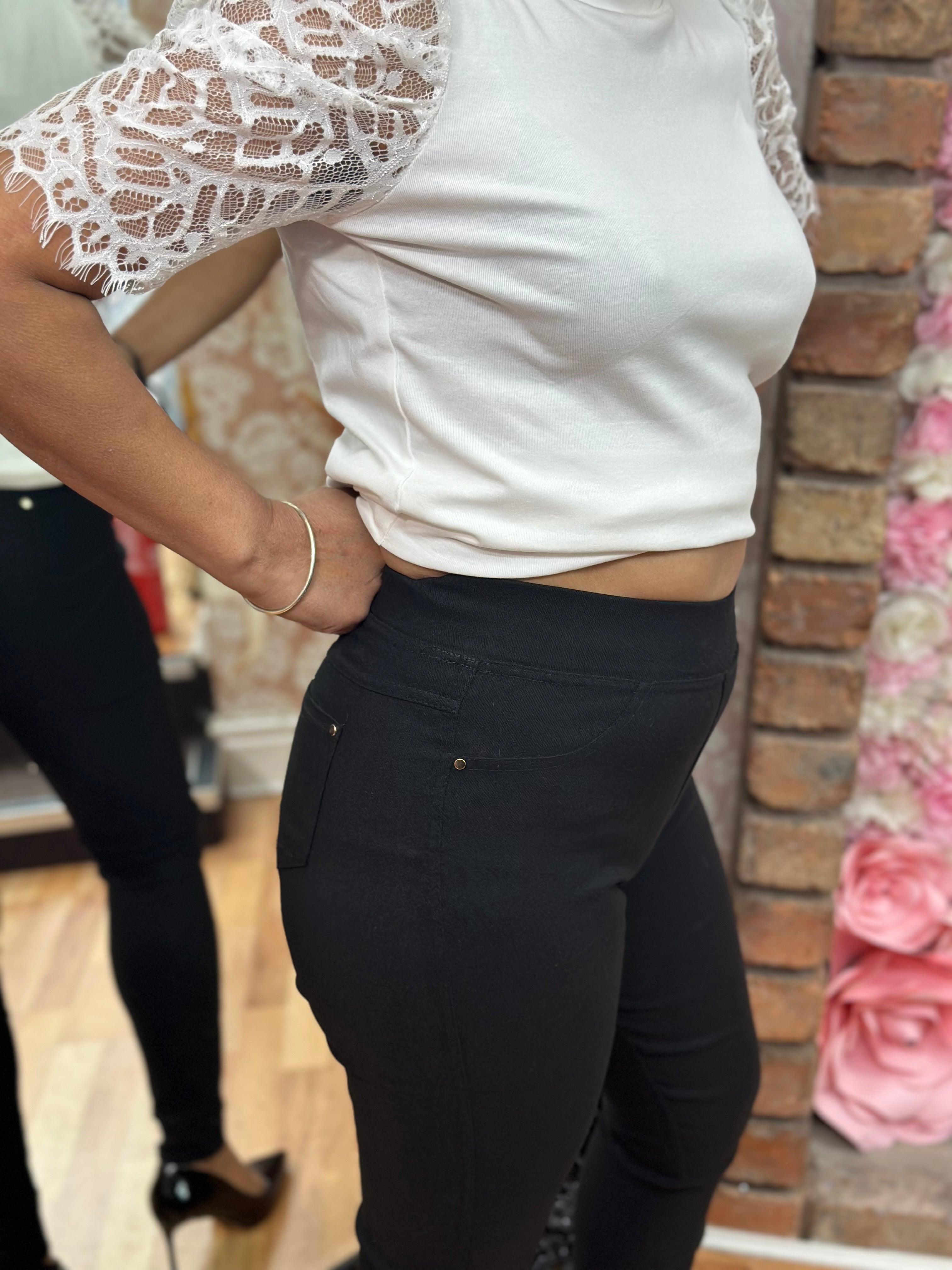 KERRI PULL-UP JEGGING - All colours
