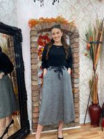 Load image into Gallery viewer, JERSEY KNIT A  LINE SKIRT- SALE NOW
