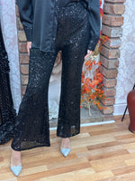 Load image into Gallery viewer, BELLA SEQUIN FIT/FLARE TROUSER
