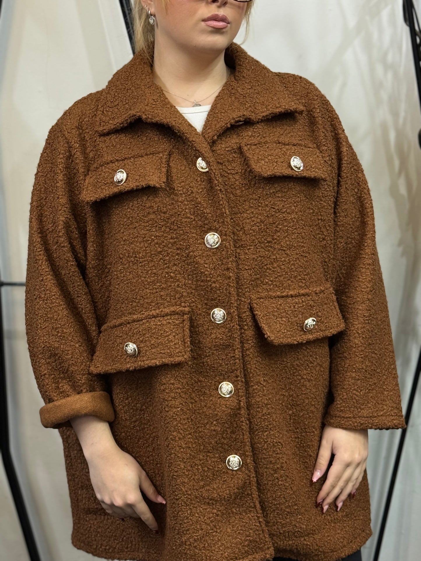 SOPHIA- BOUCKLE MILITARY BTNS JACKET CURVE #BF PRICE DROP