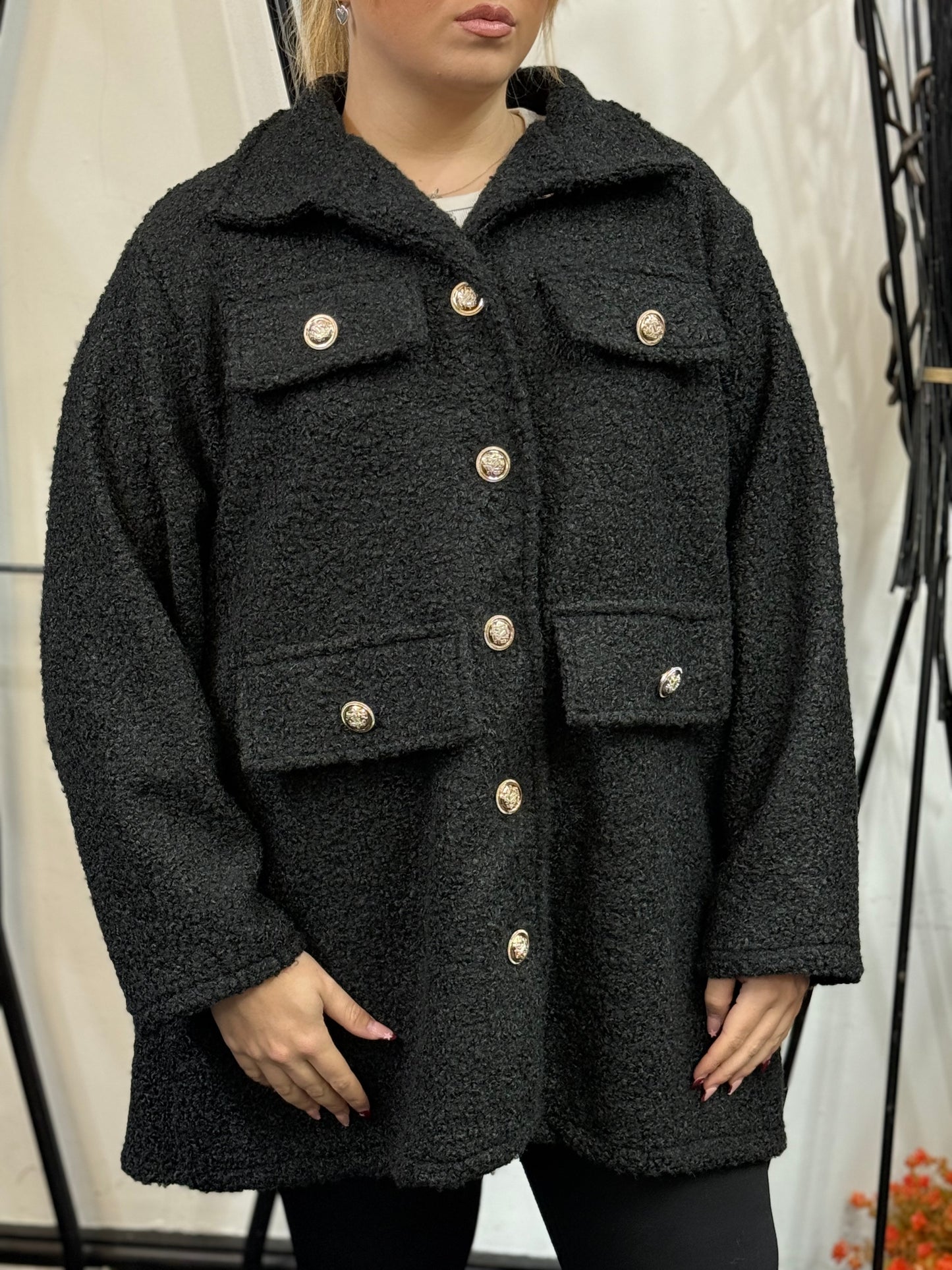 SOPHIA- BOUCKLE MILITARY BTNS JACKET CURVE #BF PRICE DROP