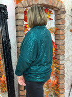 Load image into Gallery viewer, CURVY COLLECTION- COLLAR SEQUIN TIE FRONT- PARTY SALE now
