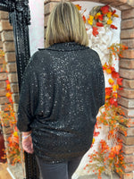 Load image into Gallery viewer, CURVY COLLECTION- COLLAR SEQUIN TIE FRONT- PARTY SALE now
