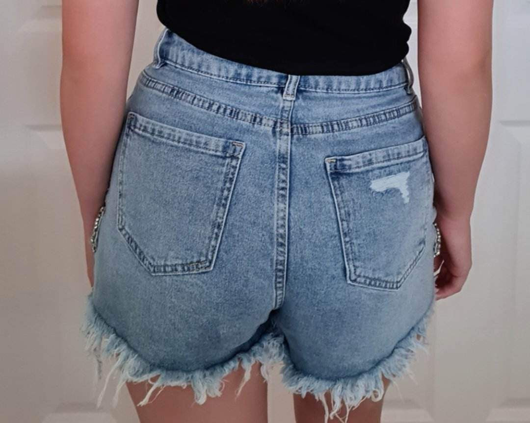 MAISIE HEART DENIM SHORT