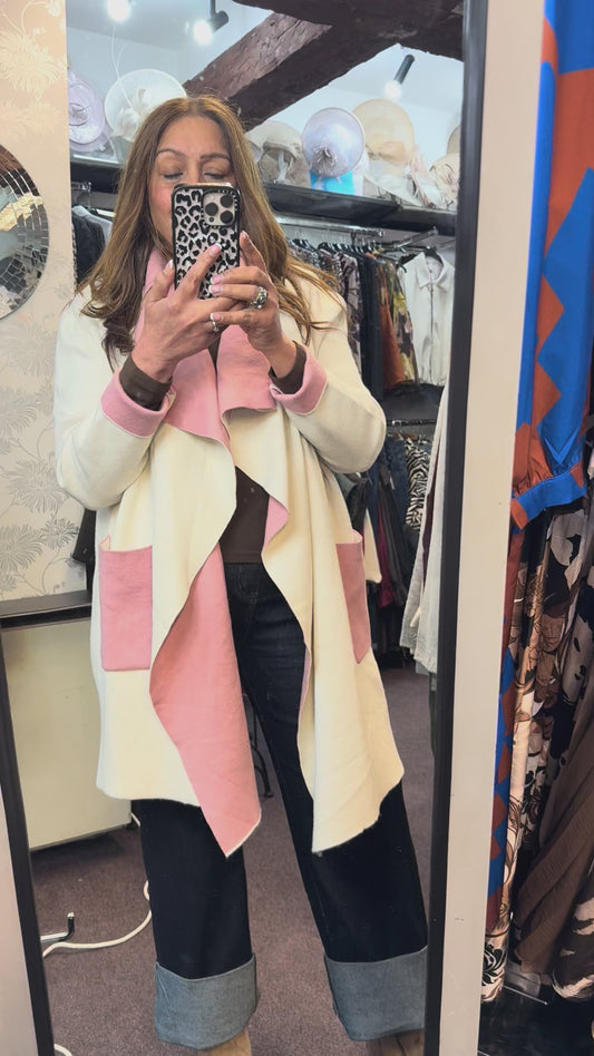 DETTA- TWO TONE CARDIGAN