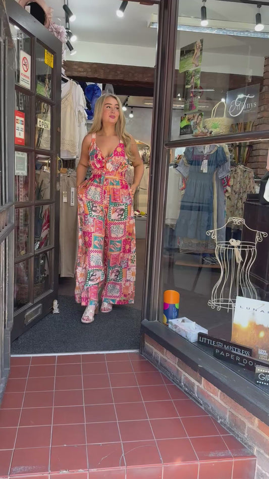 ARIA-TROPICAL W/LEG JUMPSUIT