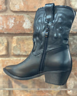 Load image into Gallery viewer, DEANNA Black Cowboy Boot -SALE NOW
