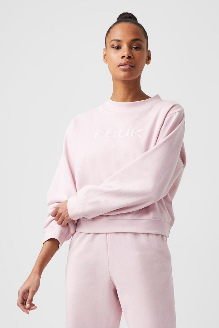 FCUK Crew Sweatshirt - CHALKY PINK - SALE – MWB@14a
