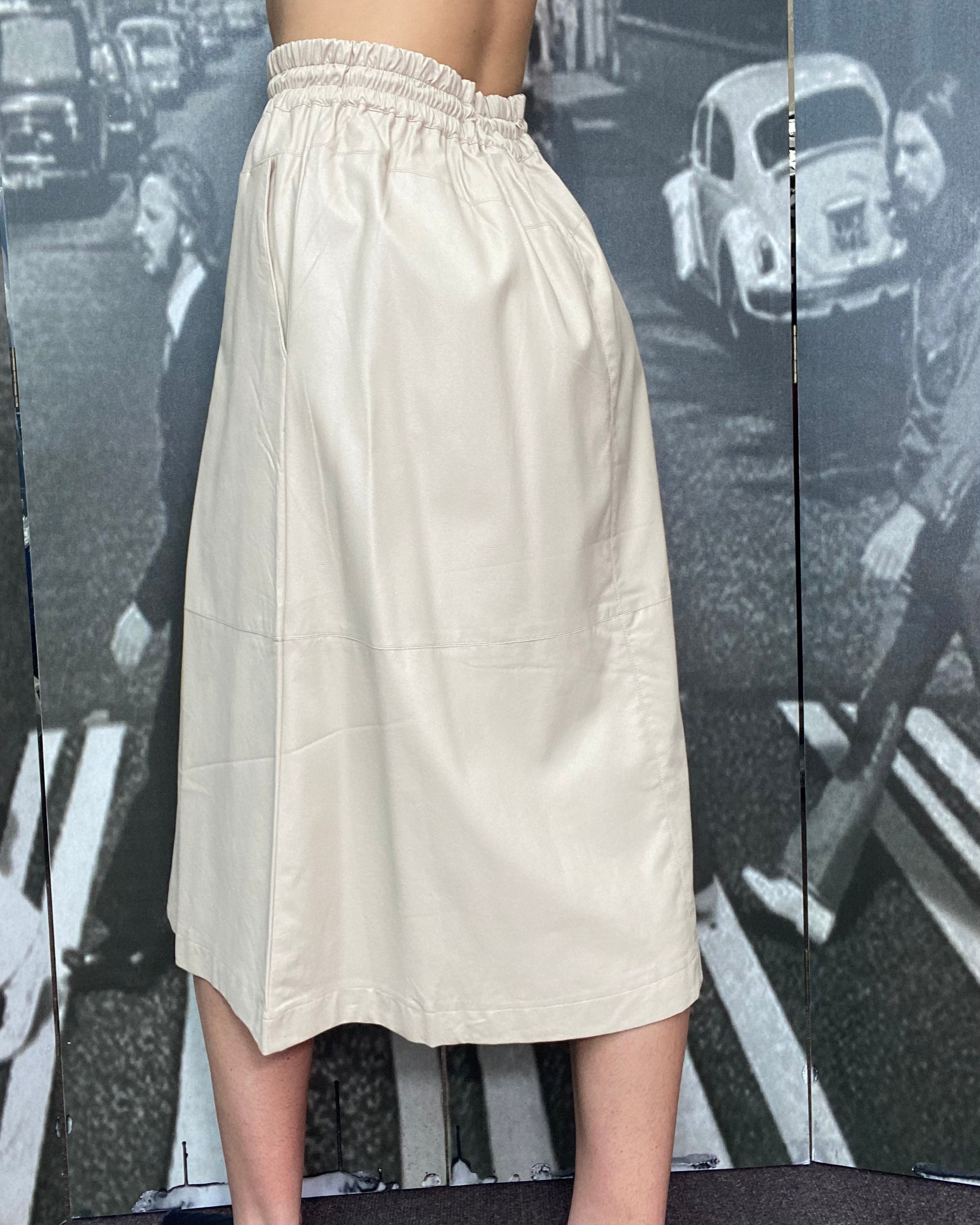 ESONI - BYoung Beige Pu Skirt -    SALE now