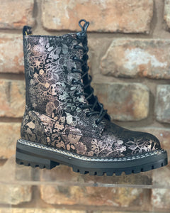 Lunar Galleon Black Floral Boot - SALE now