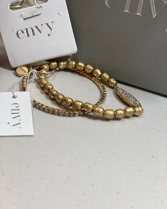 Envy Gold Double Diamante Bracelet-SALE-now 50%OFF  - LAST ONE LEFT