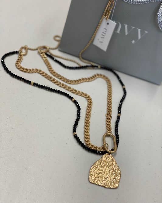 Envy Gold And Black Necklace-SALE