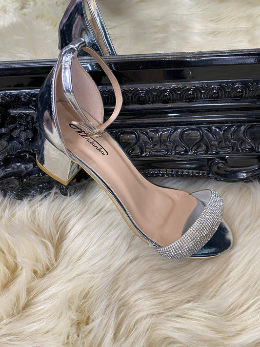 ANYA SILVER SHOE - ANKLE STRAP