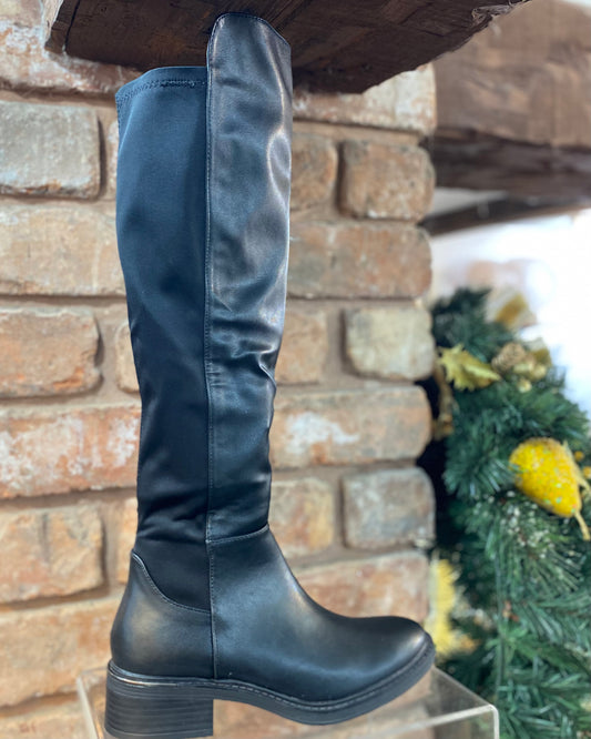 Lunar Fremont Black Knee High Boot - SALE NOW