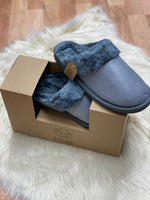 Load image into Gallery viewer, Slipper Glitter Mule - GREY- SALE now
