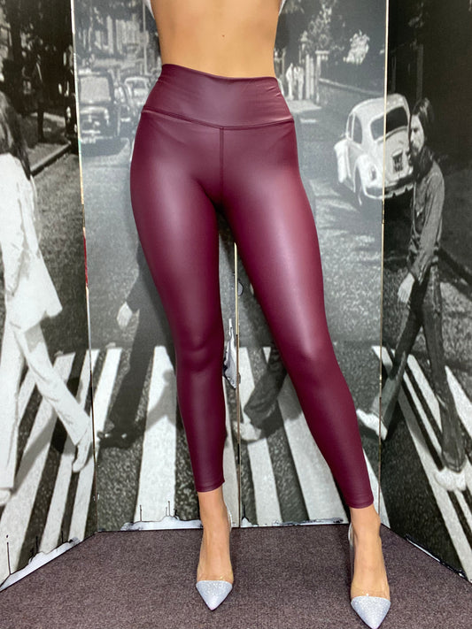 PU SANDY Leggings- BURG - BLACK FRIDAY