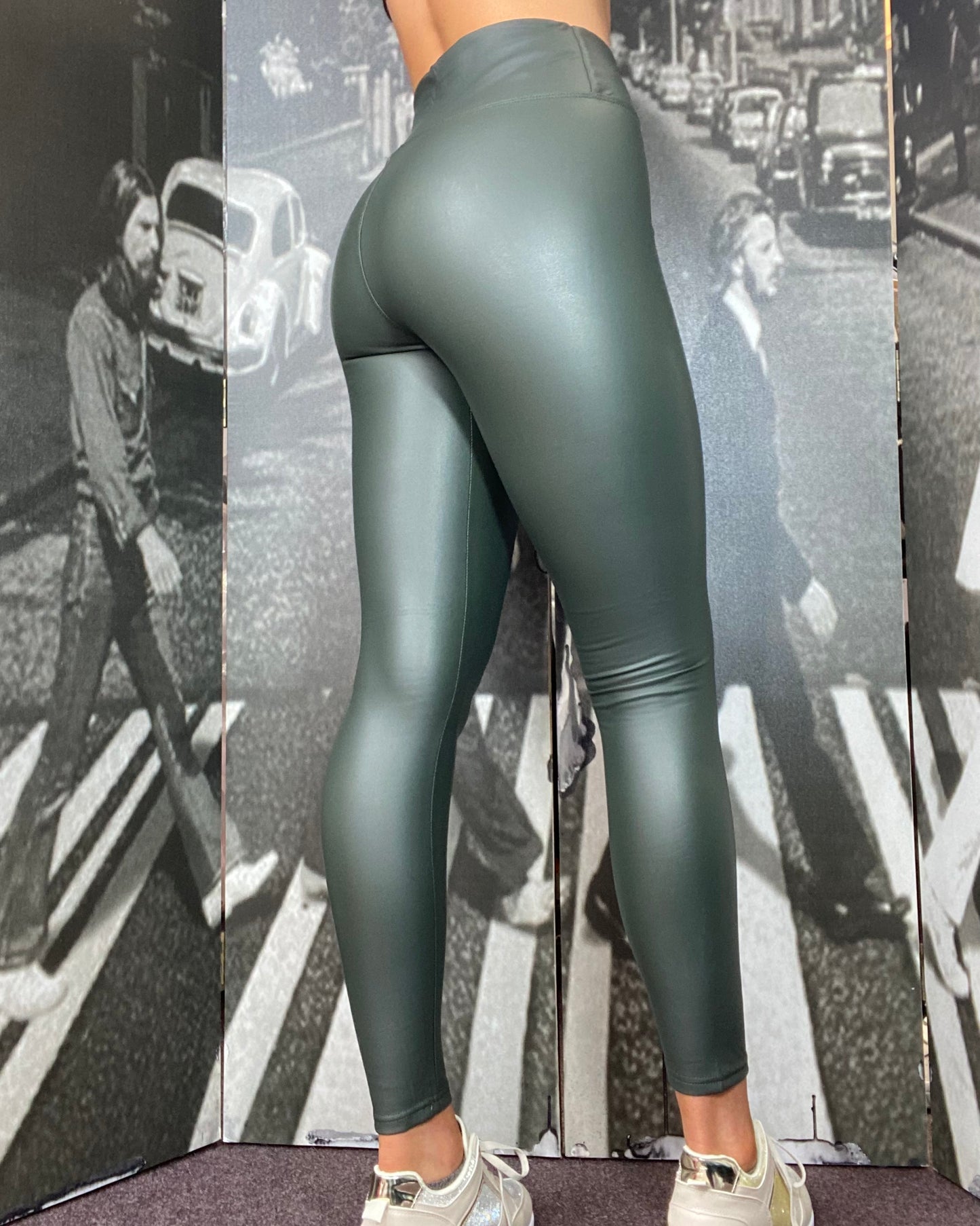 Pu SANDY Leggings- Khaki - BLACK FRIDAY