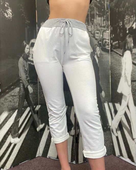 MWBasics GREYBAND joggers - WHITE