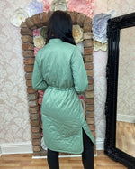 Load image into Gallery viewer, B Young- Berta long coat- Hedge Green -
